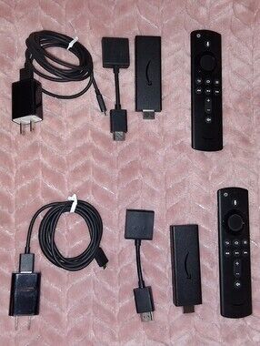 2- Amazon Fire TV Stick Lite (Model No. S3L46N) compact digital media streaming